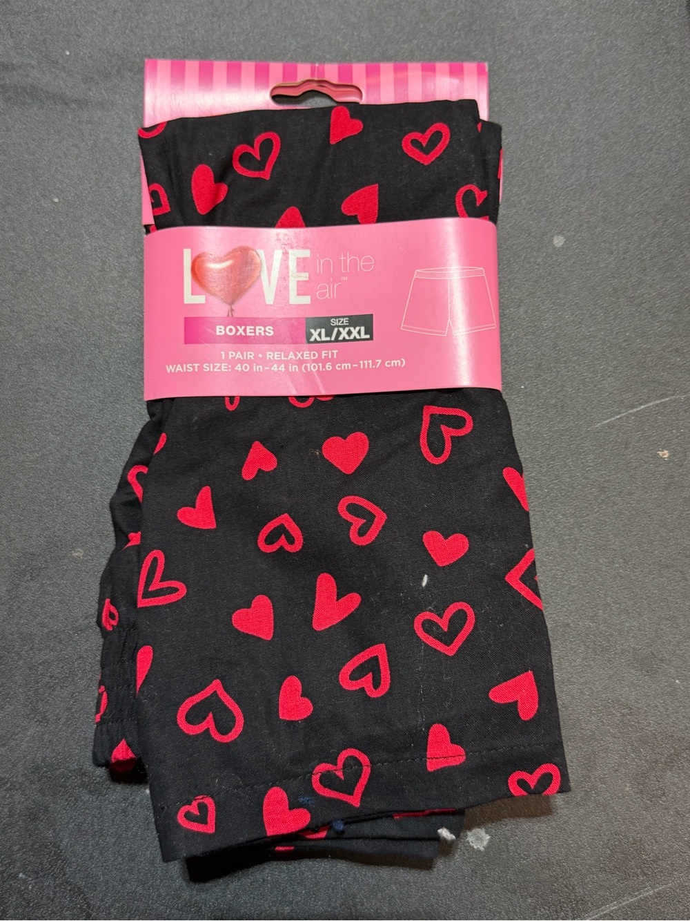 Women’s Black & Red Heart Boxer Shorts